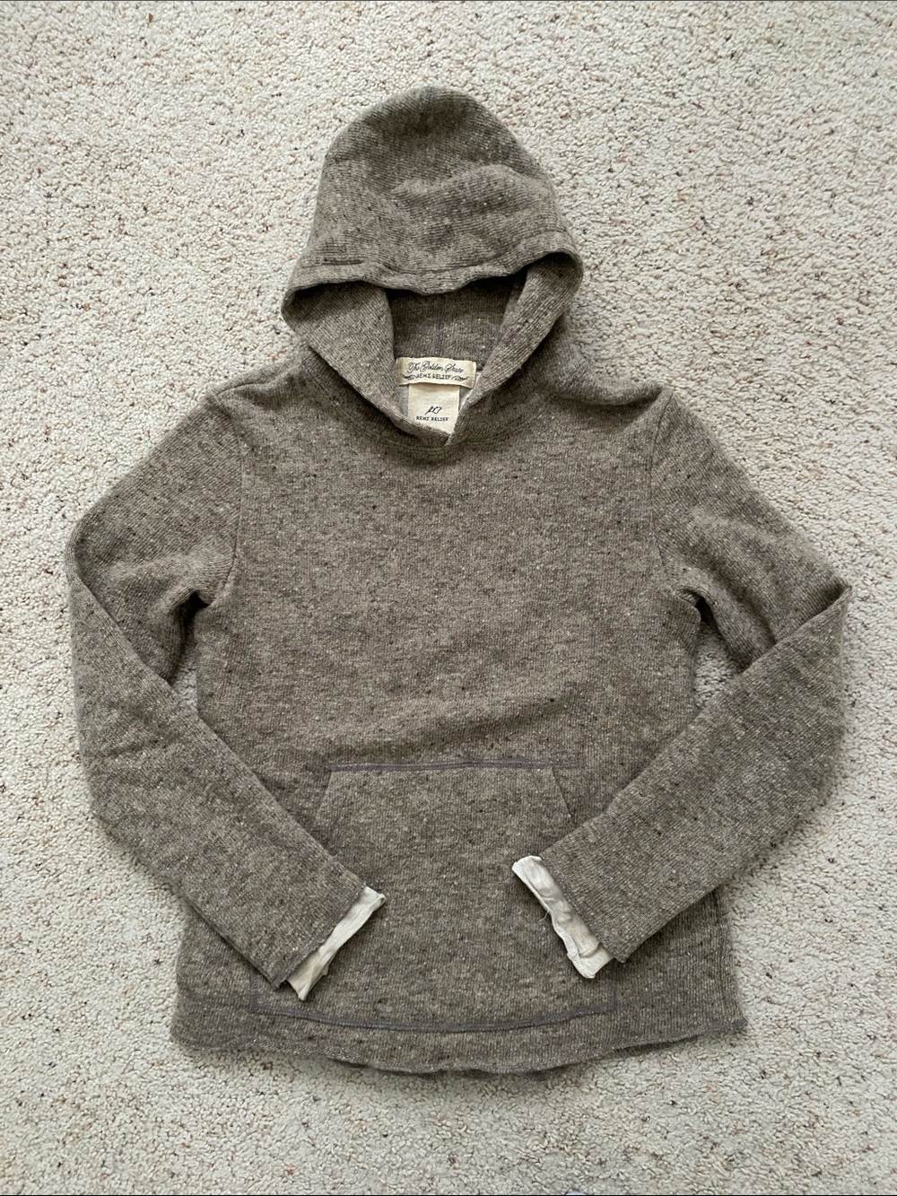 Remi Relief from The Golden State 100% Wool Hoodie with Cotton Lining. S.
